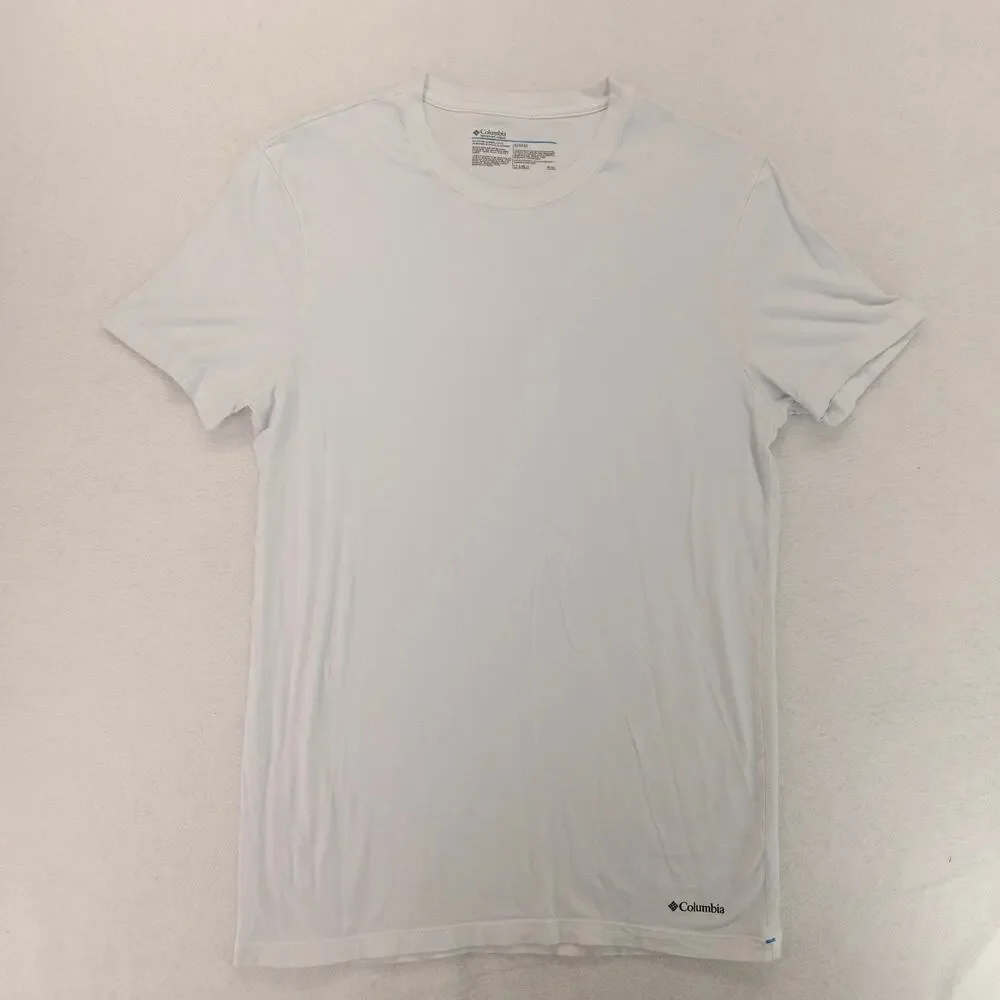 Columbia Casual Short Sleeve Crew Neck Graphic T Shirt Mens Size M Blue
